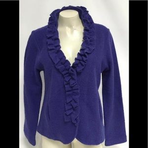 NTCO Nomadic Traders Jacket. Size S. Boiled Wool. Snap Closure. Purple.